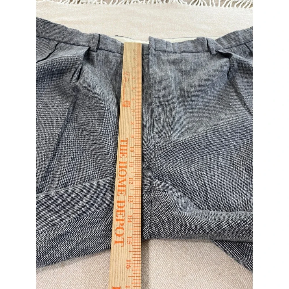 VTG Polo Ralph Lauren Linen Viscose Double Pleated Cuffed Pant Men 42(40x32 Gray